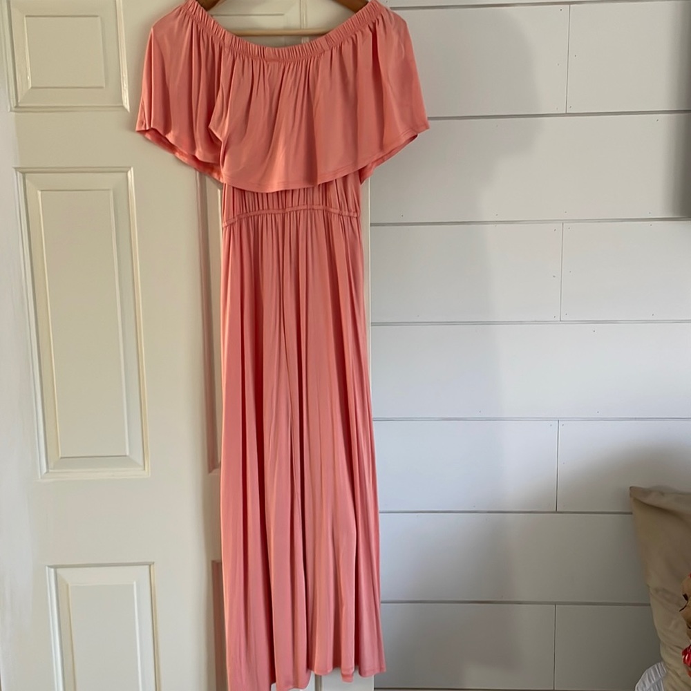 Francesca’s off the shoulder maxi dress